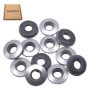 SKIR'CO Lot de 150 rondelles M12 plaquées zinc avec caoutchouc EPDM, rondelles d'étanchéité collées, rondelles rondes en métal (