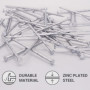 SKIR'CO Lot de 150 clous carrés torsadés en acier zingué 4,0 x 100 mm