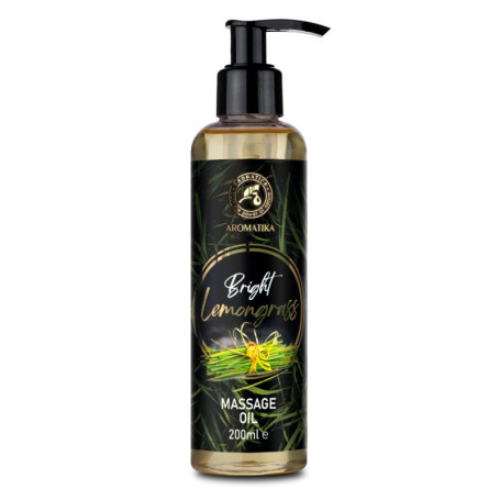 Huile de Massage Bright Lemongrass 200ml - Huile pour Soin du Corps - Massage Amusant - Huile Relaxante pour les Partenaires - H