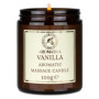 Bougie de Massage Vanille 100g - Bougie de Cire de Soja - Bougie aux Huiles de Noix de Coco et d'Amande - Oléorésine de Vanille 