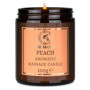Bougie de Massage la Pêche 100g - Bougie de Cire de Soja - Bougie aux Huiles de Noix de Coco et d'Amande - Massage Relaxante - C