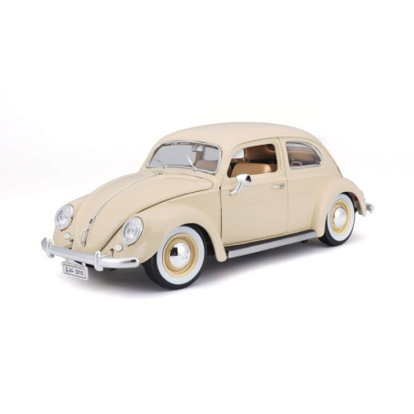 Bburago - 2043141 - Véhicule Miniature - Modèle À L'échelle - Volkswagen Käfer 1955 - Beige - Echelle 1/18
