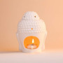 EVERGD Brûleur à huile en forme de tête de Bouddha avec cuillère à bougie chauffe-plat, brûleur d'huiles essentielles, aromathér
