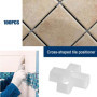 OTOTEC 100x Entretoises de Tuile en Forme de Croix 10mm Joints Structure Creuse en Plastique pour Bricolage Carrelage Mural Dall