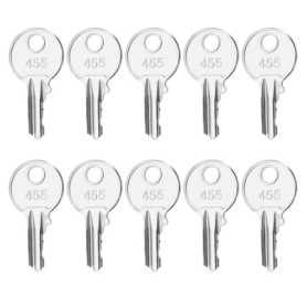 10pcs Clés de Démarrage d'allumage 455 Clés de Remplacement Compatible avec Élévateurs à Fourche Interrupteurs Électriques Acces