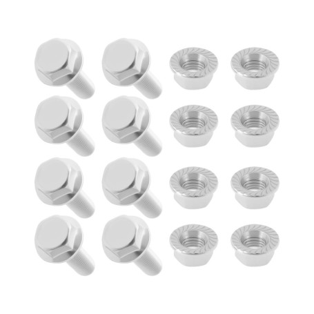 YINETTECH 8 pièces Kit de vis et boulons à bride pour collecteur d'échappement pour le réglage des fixations M10 x 1,5