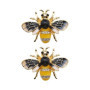Lot de 2 broches abeille avec strass en alliage Belle broche Accessoires décoratifs pour vêtements Pull Veste Ornement pour Femm