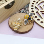 Lot de 2 broches abeille avec strass en alliage Belle broche Accessoires décoratifs pour vêtements Pull Veste Ornement pour Femm