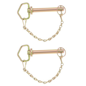VGOL 2 Pièces Goupille D'attelage de Barre de Remorquage de Remorque 5/8" X 4,33" avec Chaîne Et Goupille D'attelage pour Un Mon