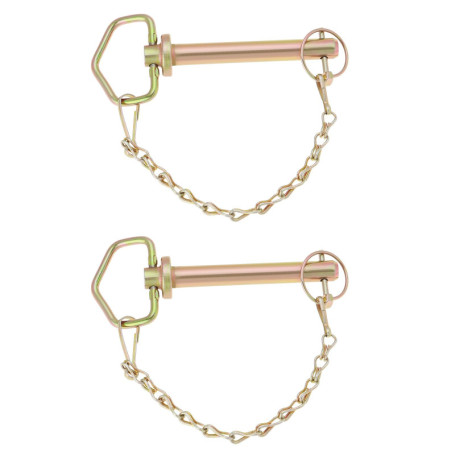 VGOL 2 Pièces Goupille D'attelage de Barre de Remorquage de Remorque 5/8" X 4,33" avec Chaîne Et Goupille D'attelage pour Un Mon