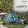 Erpmlyo 1 PCS Métallique Paon Statue Jardin Extérieur, Patio, Terrasse, Porche-Cour Art Décoration Métal