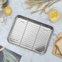 Giilayky 10 Pouces Plateau de Four Grille-Pain et Ensemble de Rack, Acier Inoxydable la Poêle à Frire avec Support de Refroidiss