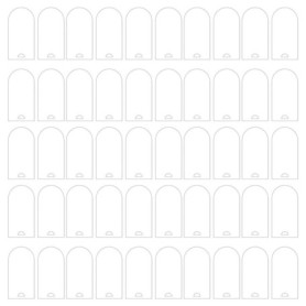 Croerma 50 Pièces Cartes de Mariage en Acrylique Givré avec Décoration Transparente, Plaque Nominative Acrylique, Carte de Place