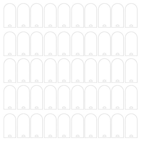 Croerma 50 Pièces Cartes de Mariage en Acrylique Givré avec Décoration Transparente, Plaque Nominative Acrylique, Carte de Place