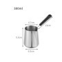 OVNSHVN Pot Chauffe-Beurre de Lait de 350 ML, CafetièRe Turque, Pot de Fonte de CuisinièRe en Acier Inoxydable avec Bec Verseur 