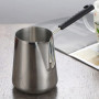 OVNSHVN Pot Chauffe-Beurre de Lait de 350 ML, CafetièRe Turque, Pot de Fonte de CuisinièRe en Acier Inoxydable avec Bec Verseur 