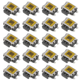 eMagTech Lot de 20 Interrupteurs à Bouton-poussoir Tactiles Latéraux SMT SMD à 4 Broches Montage en Surface 4,7 X 3,5 X 1,6 Mm 0