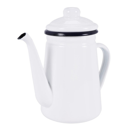 Dsdhuf Pot à Café en éMail de Qualité SupéRieure de 1,1L à Verser sur Le Pot à Eau en Poudre de Lait ThéIèRe pour CuisinièRe à G