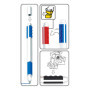 IQ Papeterie LEGO - Pack de 3 stylos gel - rouge, bleu, noir