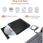 Qumox Graveur DVD CD Externe, Lecteur CD DVD Externe, USB 3.0 Avec 4 Ports USB Et 2 Lecteurs De Cartes TF/SD, Unité CD/DVD Exter