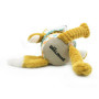 LES DÉGLINGOS - Peluche Original Cyranos Le Renard - Velours côtelé Ultra Douce -27 cm - Jaune Moutarde - Convient dès la Naissa