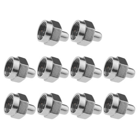 eMagTech 10pcs Bouchons de Terminaison Coaxiaux de Type F 75 ohms Résistance Extrémités Couvercle de Protection Anti-poussière C
