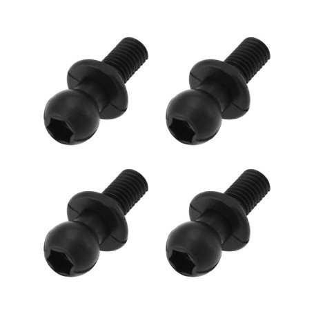 ECSiNG Lot de 4 vis de fixation à tête sphérique pour feu arrière - Vis filetées en plastique - Pièce de rechange 6V0945246 - Co