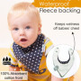 Bandana Bébé Bavoir de 5- Doux et Absorbant Avec Doublure Imperméable à l'eau, Pour Les Bébés, Les Nourrissons, Les tout-Petits 