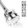 Mousseur robinet cuisine economie eau 3 modes d'ecoulement de l'eau avec extension en acier inox flexible brise jet robinet cuis