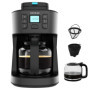 Cecotec Cafetières Filtre Coffee 66 Grind & Drop. 1086W, Moulin à Lames, Jusqu’à 12 Tasses, Technologie Extremearoma, Cafetière 