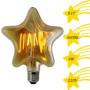 TECNOLUX EURO -LED Ampoules à filament 4W E27, éclairage LED vintage 4W Edison Hot 3000K Star