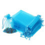 Wady - Lot de 100 sachets en organza avec cordon de serrage pour cadeaux, bijoux, fête de mariage, 7 x 9 cm, bleu d’eau