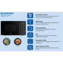 Daewoo Micro-ondes Solo MD-FC206SB - 20 L - Puissance 700 W - 8 programmes automatiques - 5 niveaux - Minuteur - Noir