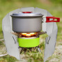 2 Pièces Pare Vent Pliable Rechaud D'aluminium, 9 Assiettes Pare-Vent de Camping Portable Réchaud de Camping,Rechaud GazBivouac,