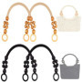 Gloryit Lot de 4 Poignées de Sac Avec Perles Anses pour Sac à Mains Bois Bois Sac De Perles Anses pour Sac à Mains Anse pour Sac