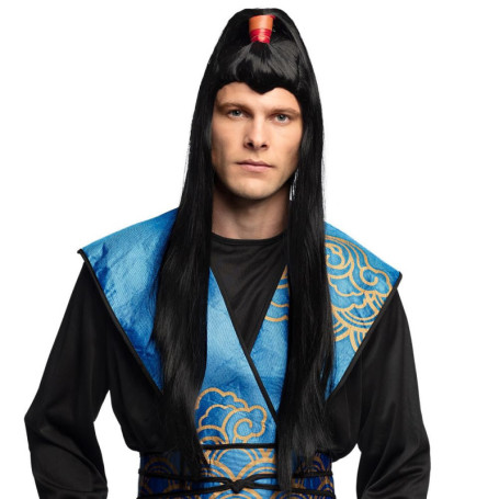 Boland 85063 - Perruque Samouraï pour adultes, coiffure en cheveux synthétiques pour une fête à thème ou le carnaval, accessoire