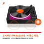 Fenton RP162LED Platine Vinyle LED Bluetooth avec Haut-Parleurs Intégrés - Noir, Lecture 33, 45 et 78 Tours, Émetteur & Récepteu