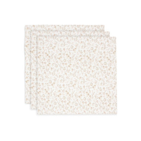 Jollein Lot de 3 langes en mousseline pour bébé - Bloomy - 70 x 70 cm - 100% coton - Lingettes pour bébé - Certifiées Oeko-Tex