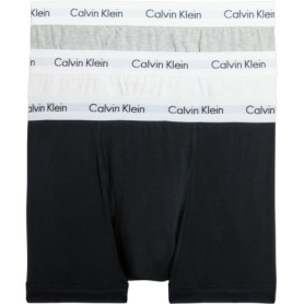 Calvin Klein Trunk 3pk Homme Trunk, Multicolore (Black/White/Grey Heather), XS