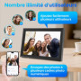 Cadre photo numérique avec Wi-Fi - Écran tactile 10,1" et 160 Go - Application gratuite - Cadre photo numérique - Noir - de Saaf