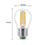 Philips ampoule LED Ultra éonome en énergie Classe A, Equivalent 40W, culot E27, format sphérique, Blanc chaud 2700 Kelvin, tran