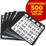 Jeu de Bingo Tambour en métal 18 Billets de Bingo 75 Boules de Bingo 150 jetons Plateau de Jeu + 500 Cartes de Bingo Noir Adulte
