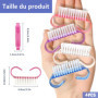 6 Pièces Brosse à Ongles, Brosse Ongles Main en Plastique, Brosses à Ongles à Manche, Brosse a Ongles pour Nettoyage Ongle et Pi