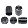 PENGLIN Lot de 5 potentiomètres rotatifs WH138 10 K Ohm avec interrupteur, 5 boutons en alliage noir