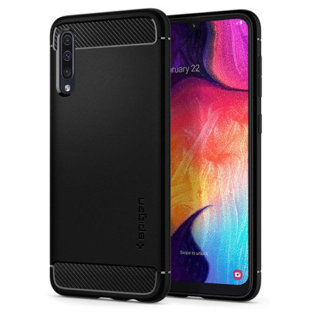 Spigen Rugged Armor Coque Compatible avec Samsung Galaxy A50 - Noir