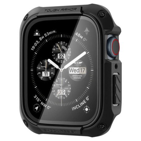 Spigen Tough Armor 360 Coque avec Protection Ecran Compatible avec Apple Watch Série 9 8 7 45mm - Noir
