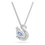 Swarovski Pendentif Swan, Tailles variées, Cygne, Bleu