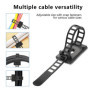 GPtzlei 80 Attaches Câbles Réglables Réutilisables, Clips de Gestion Câble Auto-Adhésifs en Nylon avec Adhésif Fort - Organiseur