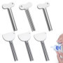 Zivacate Presse Tube, Presse Tube Dentifrice 6 Pièces, Forme de Clé en métal Presseur de Dentifrice, Distributeur de Dentifrice 