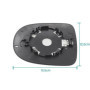 Arotzelox Verre de Rétroviseur Chauffant extérieur pour Clio Twingo Modus 7701069553 Miroir Chauffant 7701069522